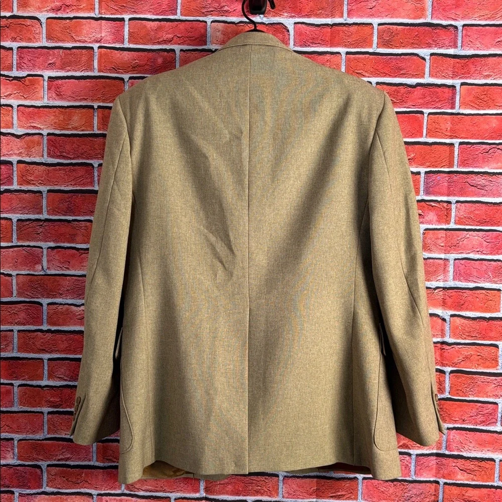 Vintage Levi’s Blazer Action Suit Jacket Tan‎ Beige Brown Size 46R